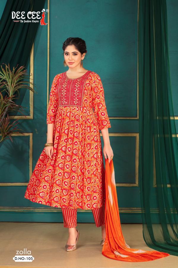 Deecee Zolla Rayon Foil Printed Kurti Bottom With Dupatta